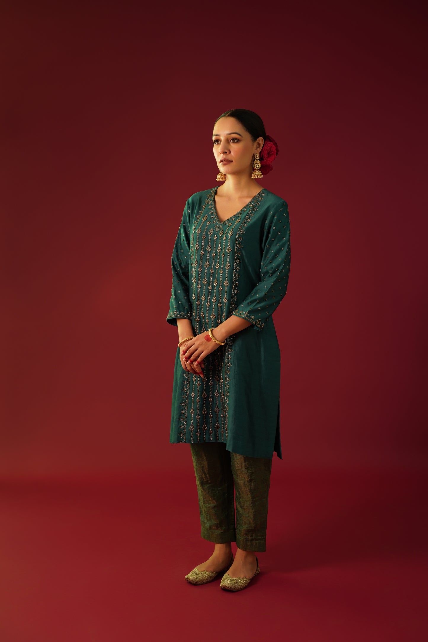 Mehroon Kurta Set