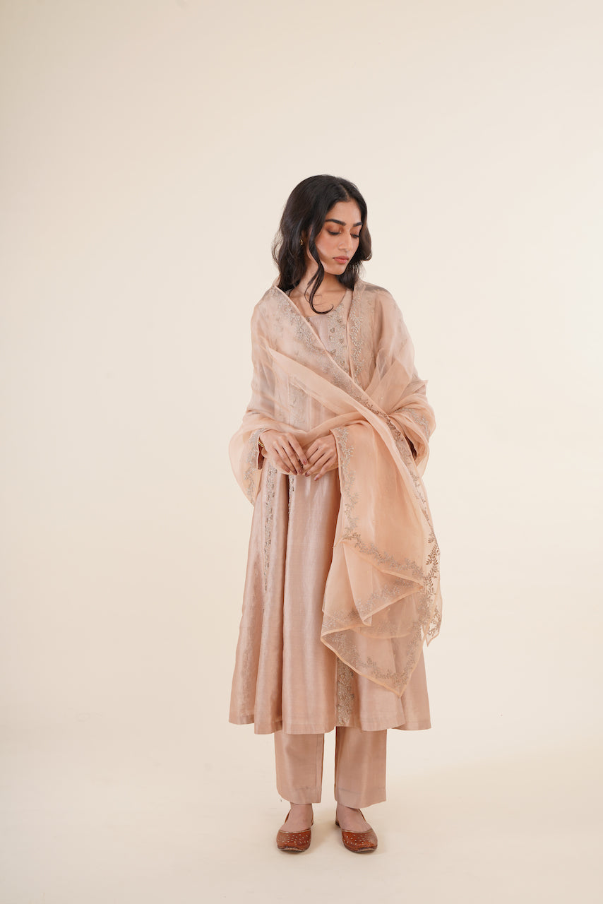 Cream Chanderi Kurta Set – Label Rashi Jain