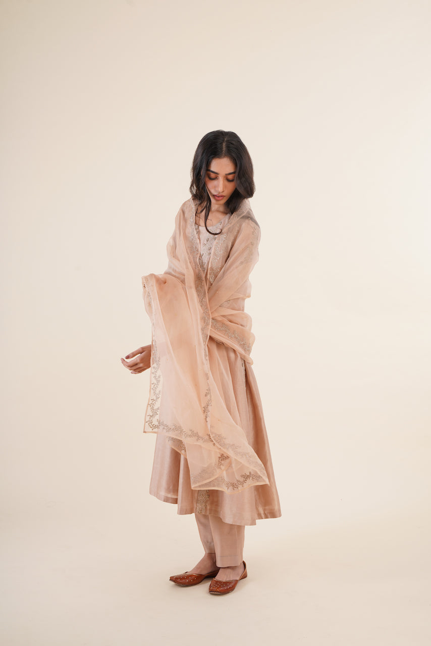 Cream Chanderi Kurta Set – Label Rashi Jain