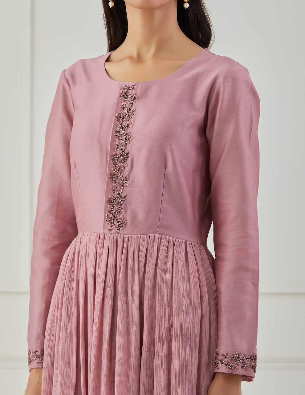 Pink Gulabo Chanderi Kurta And Sharara Set