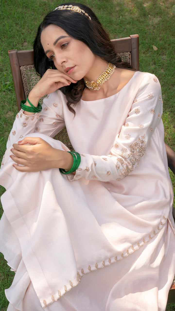 Beige Inayat Chanderi Kurta Set