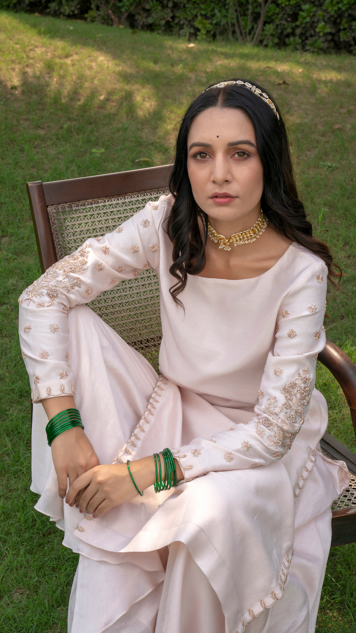 Beige Inayat Chanderi Kurta Set